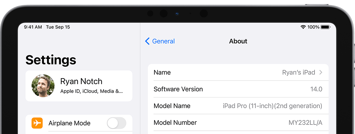 Image showing the About screen.